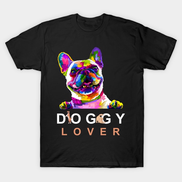 Doggy Lover Pop Art T-Shirt by RoadTripWin